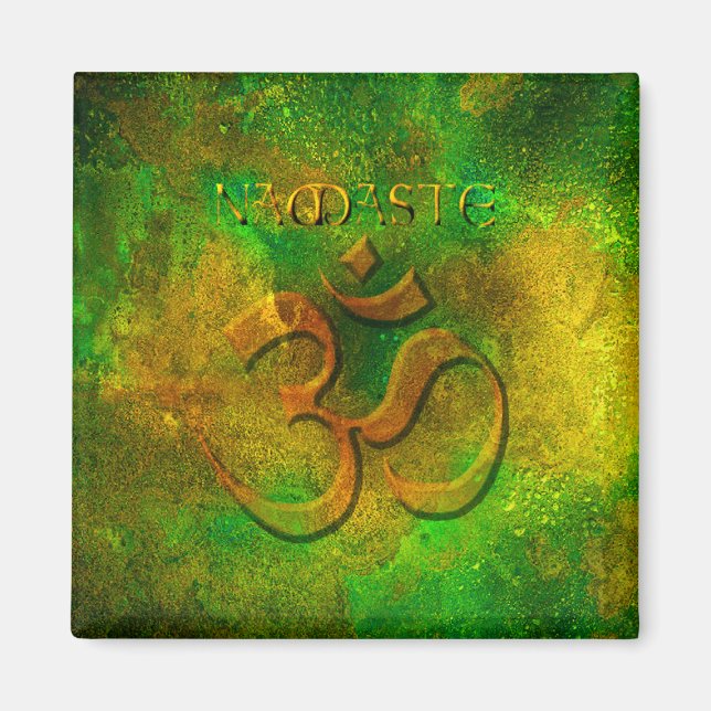 Imán Namaste Green Gold Magnet (Frente)