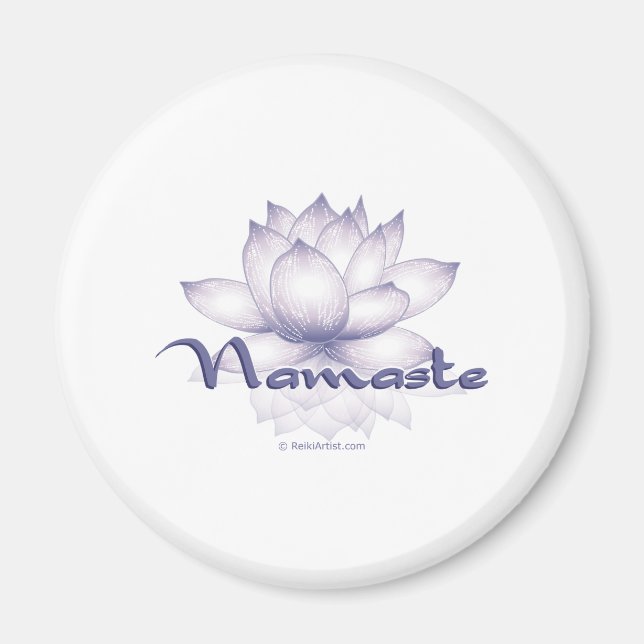 Imán Namaste Lotus Lavender (Frente)