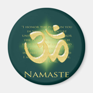 Imán Namaste - me inclino ante ti (en verde)