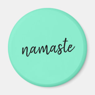 Imán Namaste   Neo Mint Green Modern Yoga Espiritual
