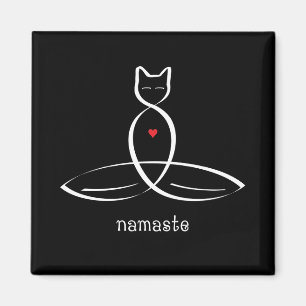 Imán Namaste - Texto de estilo de inclinación.