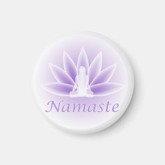 Imán Namaste Yoga Lotus Mujer Flor Violeta