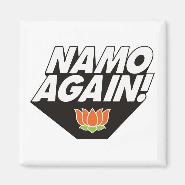 Imán Namo de nuevo Modiji 2019 Narendra Modi BJP Lotus  (Frente)
