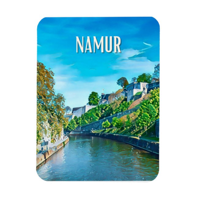Imán Namur Belgique Photo Vintage (Vertical)