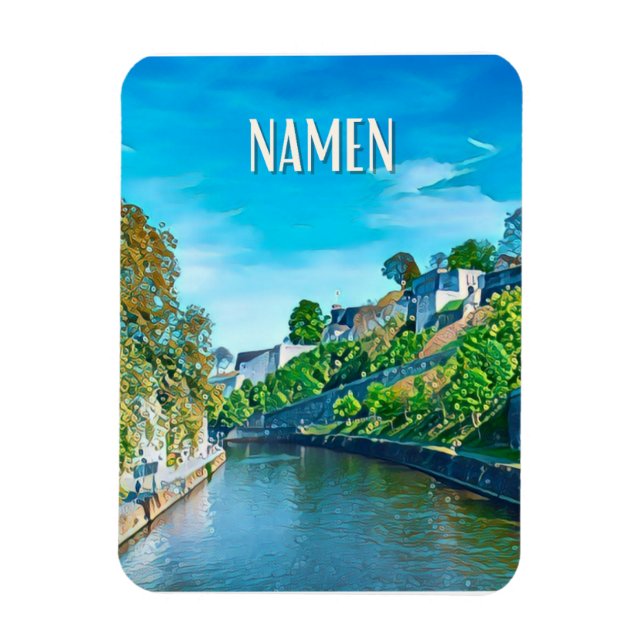 Imán Namur Belgique Photo Vintage (Vertical)