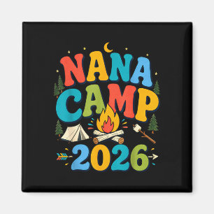 Imán Nana campamento 2026 abuela retro acampando famili
