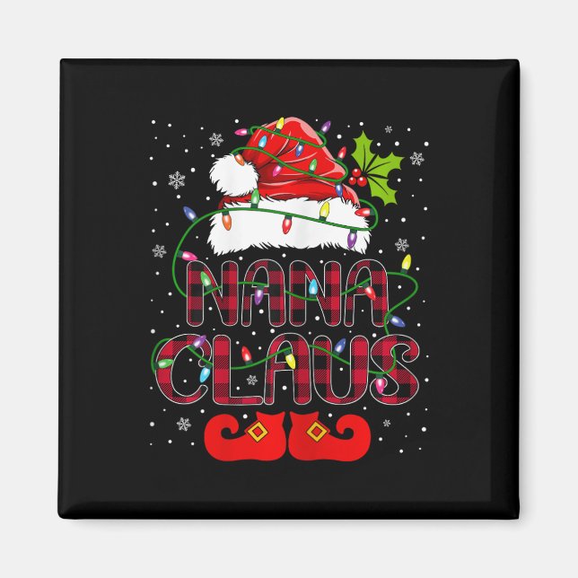 Imán Nana Claus Merry Christmas Buffalo Sombrero de San (Frente)