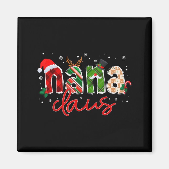 Imán Nana Claus Santa Claus Family Matching Christmas P (Frente)