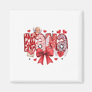 Imán Nana Coquette Bow Feliz Día de San Valentín Madre