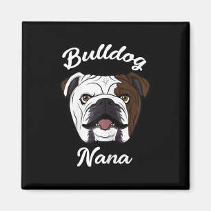 Imán Nana Cute English Bulldog Grandma