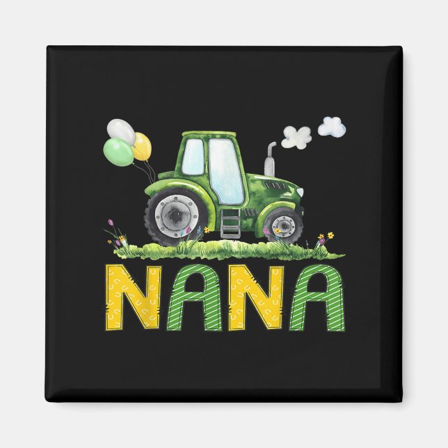 Imán Nana Of The Birthday Boy Tractor Farm Truck Matchi (Frente)