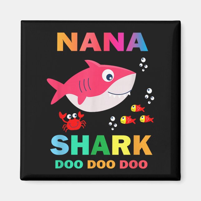 Imán Nana Shark Shirt, regalo del Día del Padre de la e (Frente)