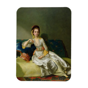 Imán Nancy Parsons con traje turco, c.1771 (aceite para
