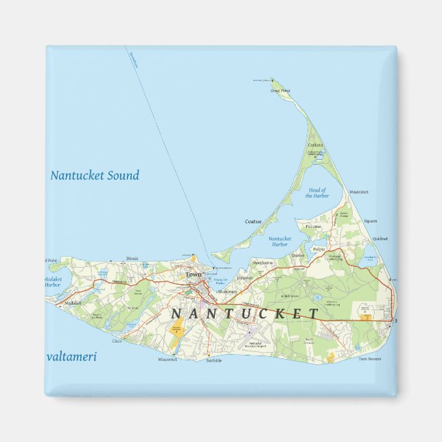 Imán Nantucket Map Magnet (Frente)