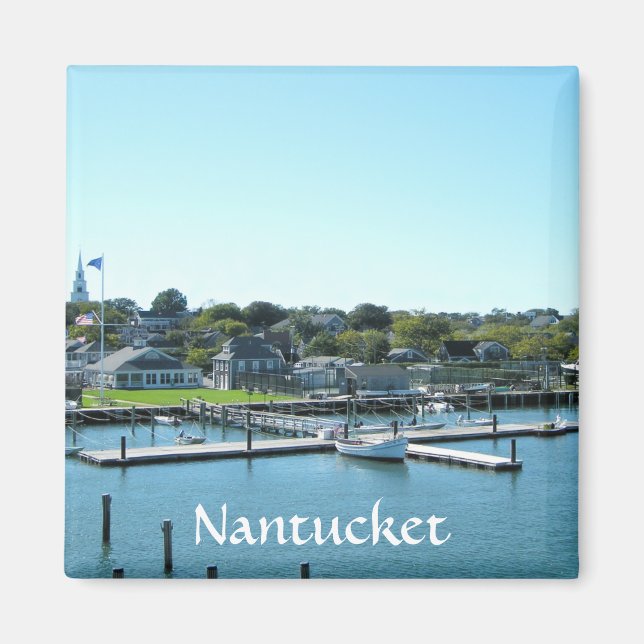 Imán Nantucket Marina Cape Cod MAMÁES Fridge Magnet (Frente)