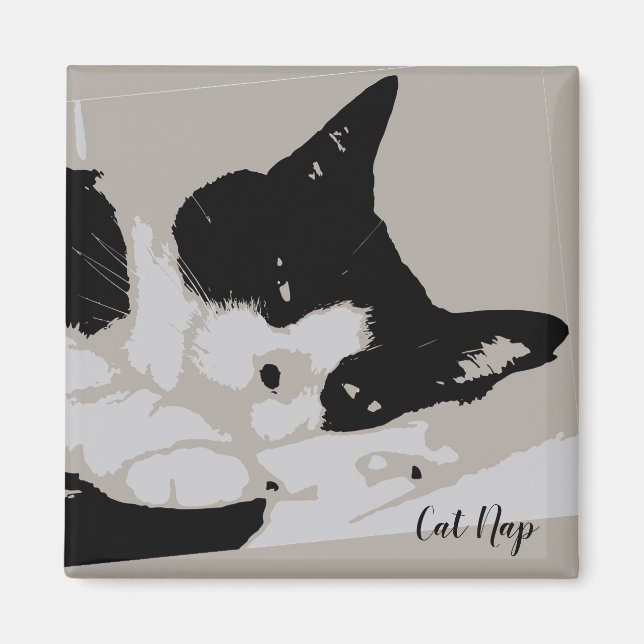 Imán Napa para gato de Tuxedo (Frente)