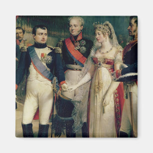 Imán Napoleón Bonaparte recibe a la reina Louisa
