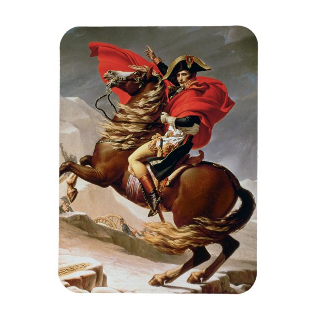 Imán Napoleón Cruzando los Alpes, c.1800 (aceite sobre  (Vertical)