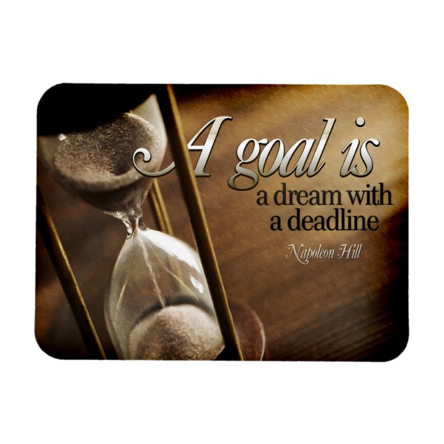 Imán Napoleón Hill Cita Inspiradora "A gol" Flexi (Horizontal)