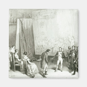Imán Napoleon I que visita el estudio de David