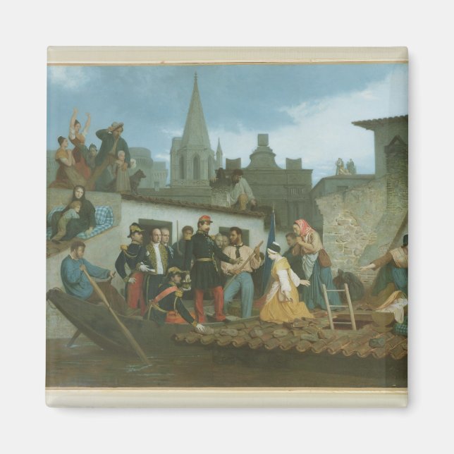 Imán Napoleón III Víctimas de inundaciones visitantes d (Frente)