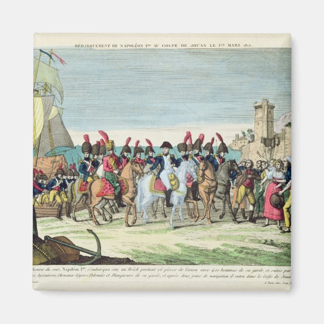 Imán Napoleón saliendo para el Golf Juan, 1 de marzo de (Frente)