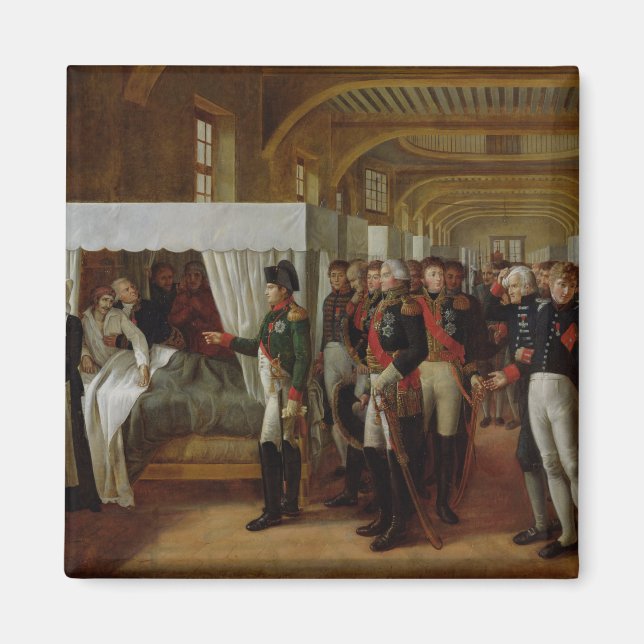 Imán Napoleón visitando la enfermería de Inválidos (Frente)