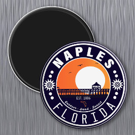 Imán Nápoles Florida Beach Retro Sunset Pier 80