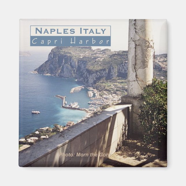 Imán Nápoles Italia Viajes Fotografía de recuerdo Redes (Frente)