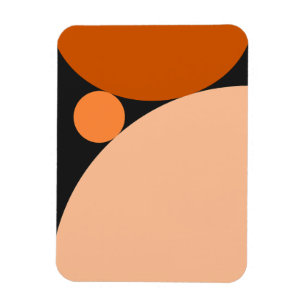 Imán Naranja abstracto y círculos de color