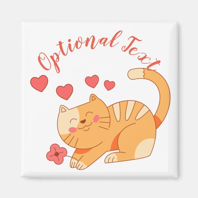 Imán Naranja Amante De La Cuta Tabby Kitten (Frente)