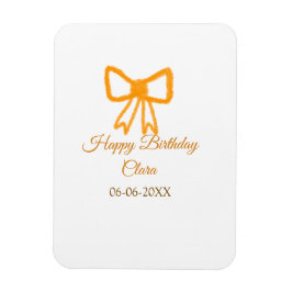 Imán Naranja amarillo arco acuarela retro feliz cumplea