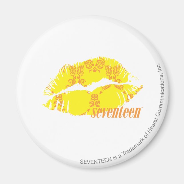 Imán Naranja Amarillo Damask (Frente)