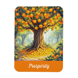 Imán Naranja árbol de la naturaleza riqueza abundancia