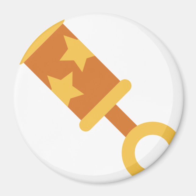 Imán naranja bebé rattle (Frente)