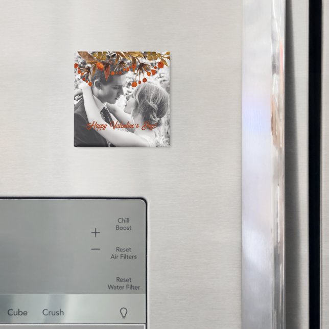 Imán Naranja Brown Foliage Valentine agrega tu propia f (In situ (nevera))