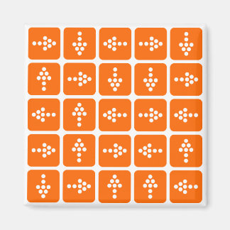 Imán NARANJA cuadrado de flecha LED