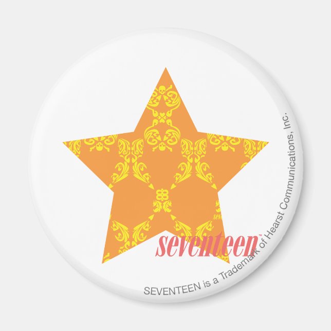 Imán Naranja Damask Amarillo 3 (Frente)