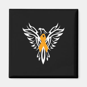 Imán Naranja de Concienciación sobre Esclerosis Ribbon