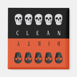 Imán Naranja de cráneo sucio limpio lavavajillas simple