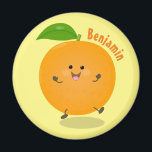 Imán Naranja de danza dulce cítricos<br><div class="desc">¡Por diversión de frugalidad! Este feliz naranja es un lindo personaje de cítricos bailarín creado al adorable estilo personalizado.</div>