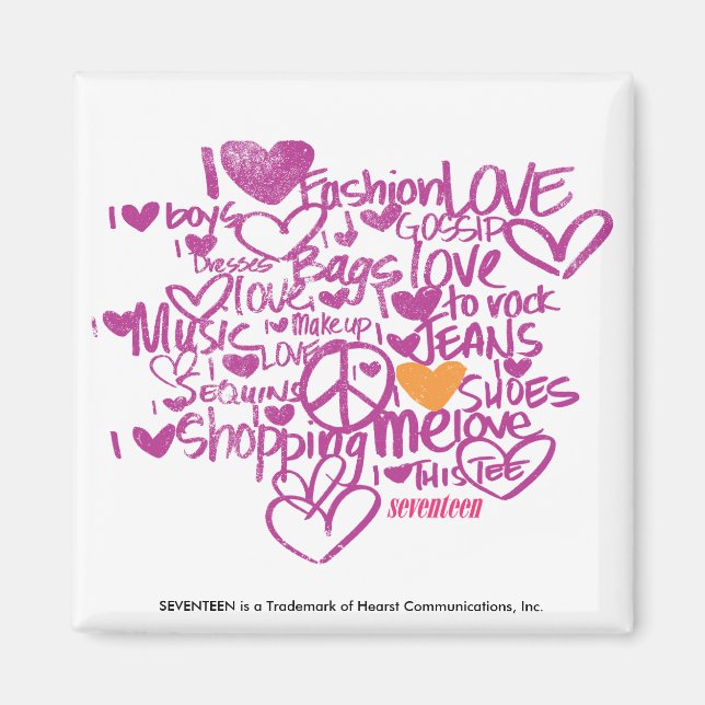 Imán Naranja de graffiti/morado (Frente)