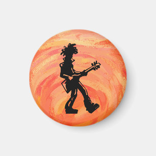 Imán Naranja de guitarra Boogie Nights de Nueva York