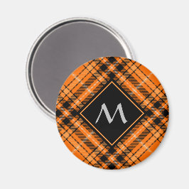 Imán Naranja de Halloween Tartan
