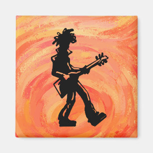 Imán Naranja de la guitarra de las noches de la boogie