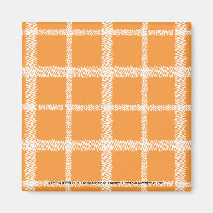 Imán Naranja de la tela escocesa