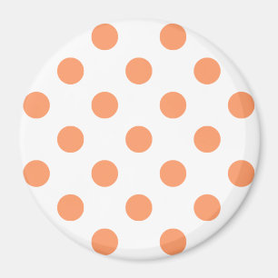 Imán Naranja de mandarina Polka puntos círculos