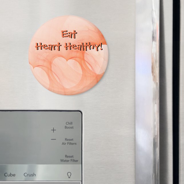 Imán Naranja de moda Abstract Hearts Magnet (In situ (nevera))