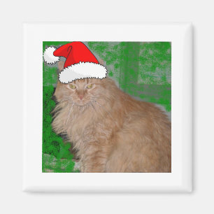 Imán Naranja de navidades Tabby Kitty Cat