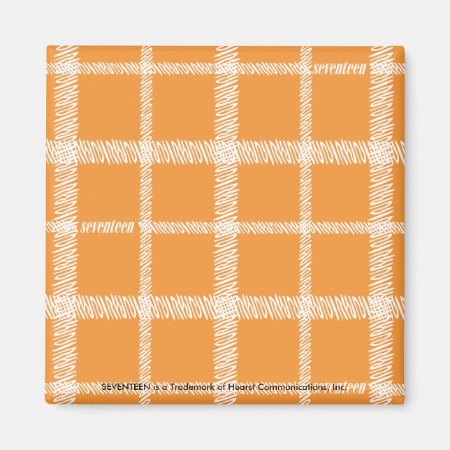 Imán Naranja de Plaid (Frente)